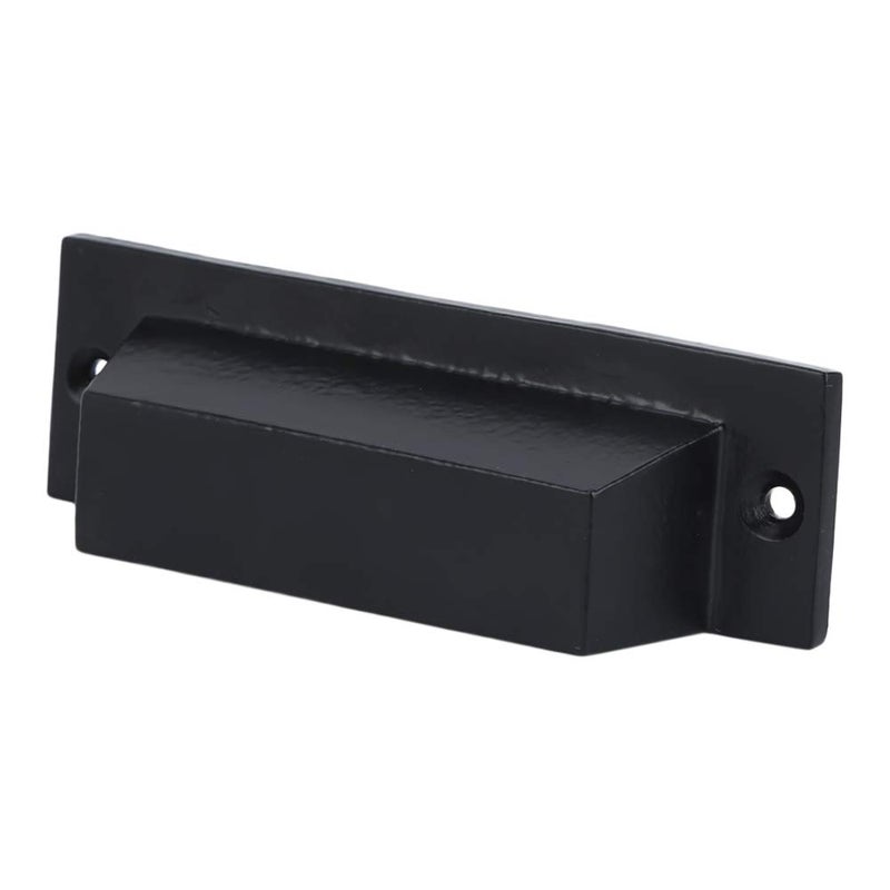A29 Set of 10 Drawer Pulls, Industrial Cabinet Pulls for Bins, Doors, Black Kitchen Cabinet Handles and Cupboard Pulls for Drawers, Cast Iron, Black Coated Finish, 4.5 X 1 X 1.25 inch - Image 5